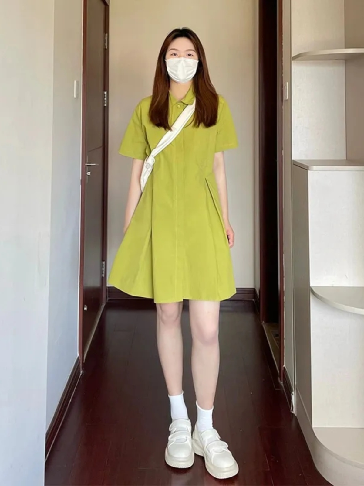 Korean Style A Line Shirt Dress - Vestido Plus Size Feminino Solto Estilo