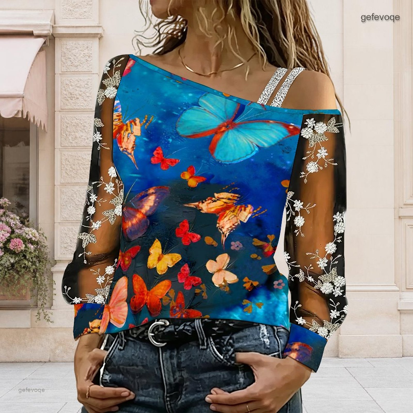 Blouses - Blusa Feminina Ombro a Ombro Assimétrica