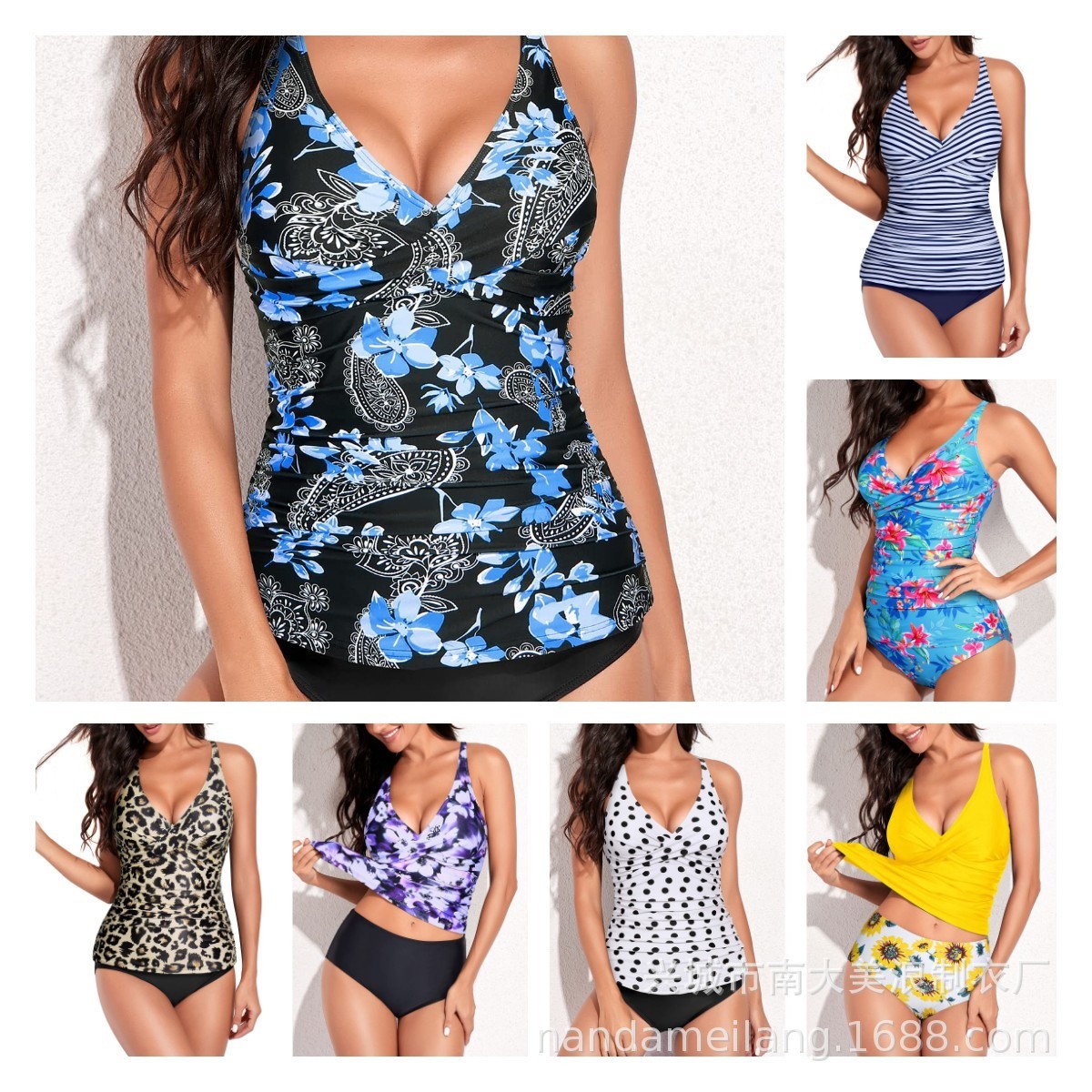 Tops - Tankini Feminino Sem Mangas com Decote