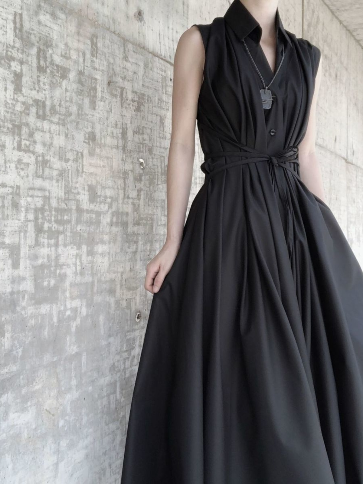 Korean Style A Line Shirt Dress - Vestido Chemise Irregular Ultra Longo Estilo