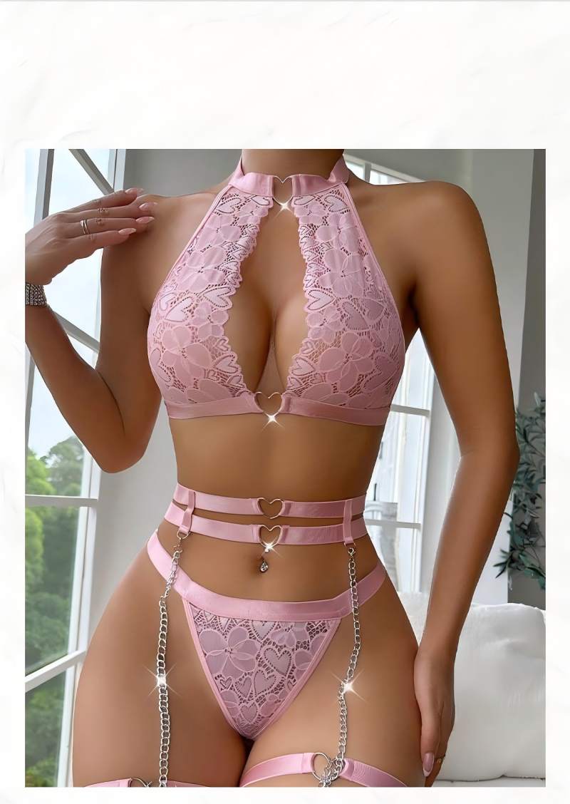 Conjunto de Lingerie Sexy com  - Lingerie avaliação e preço