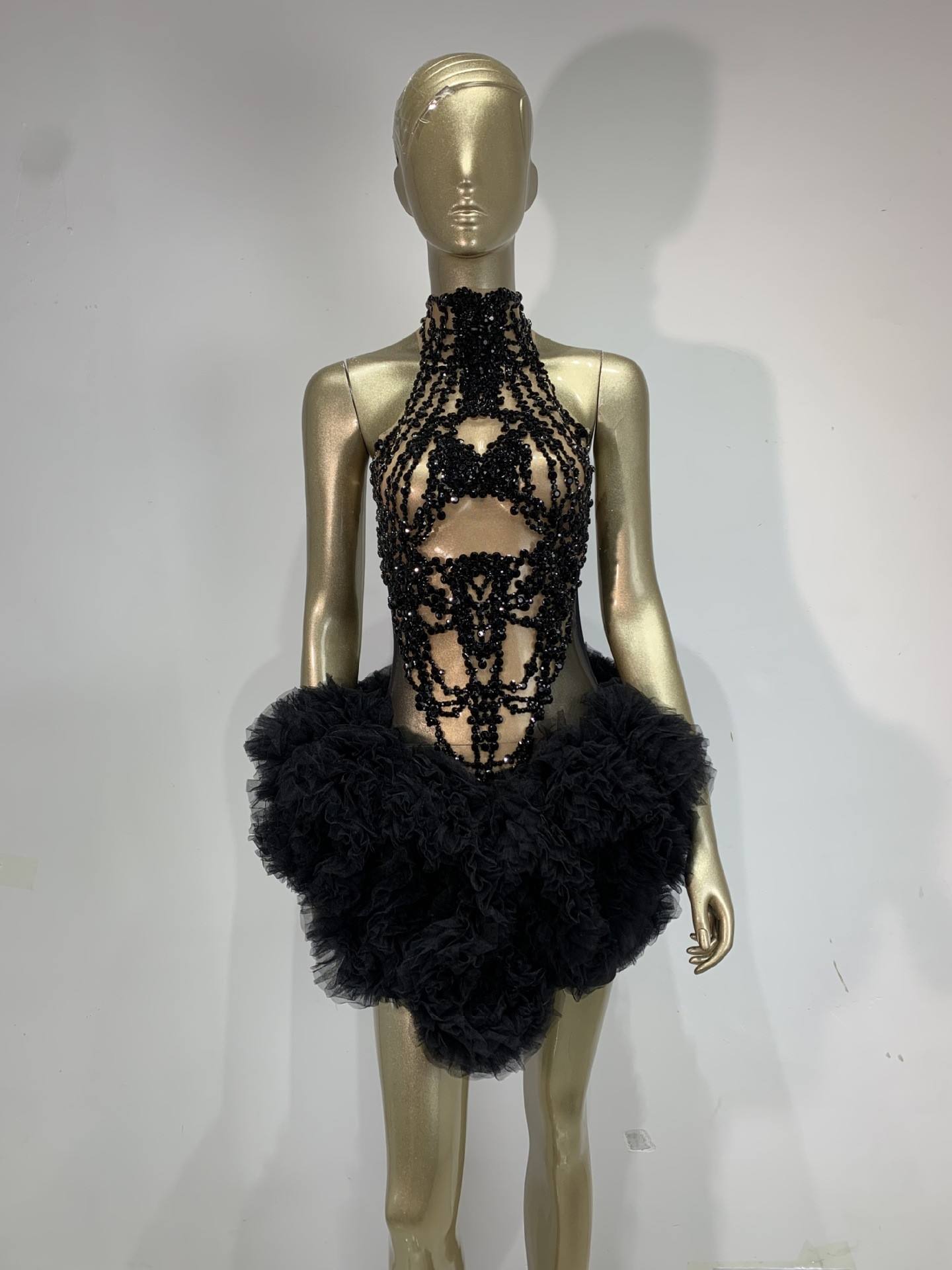 Vestido Mini Feminino Luxuoso  - Sparkly Rhinestone Club Party Dress avaliação e preço