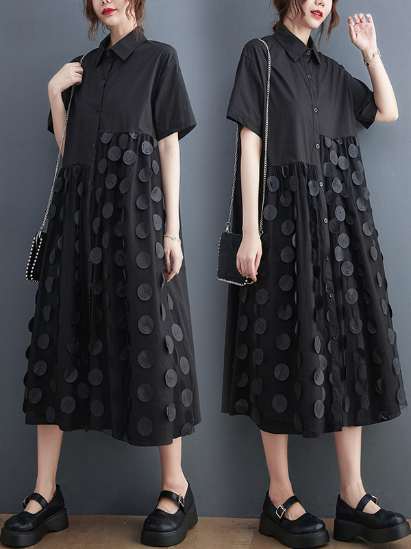 Vestido de Verão Feminino Esti - Korean Style A Line Shirt Dress avaliação e preço