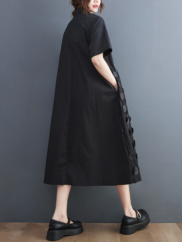 Vestido de Verão Feminino Esti - Korean Style A Line Shirt Dress avaliação e preço