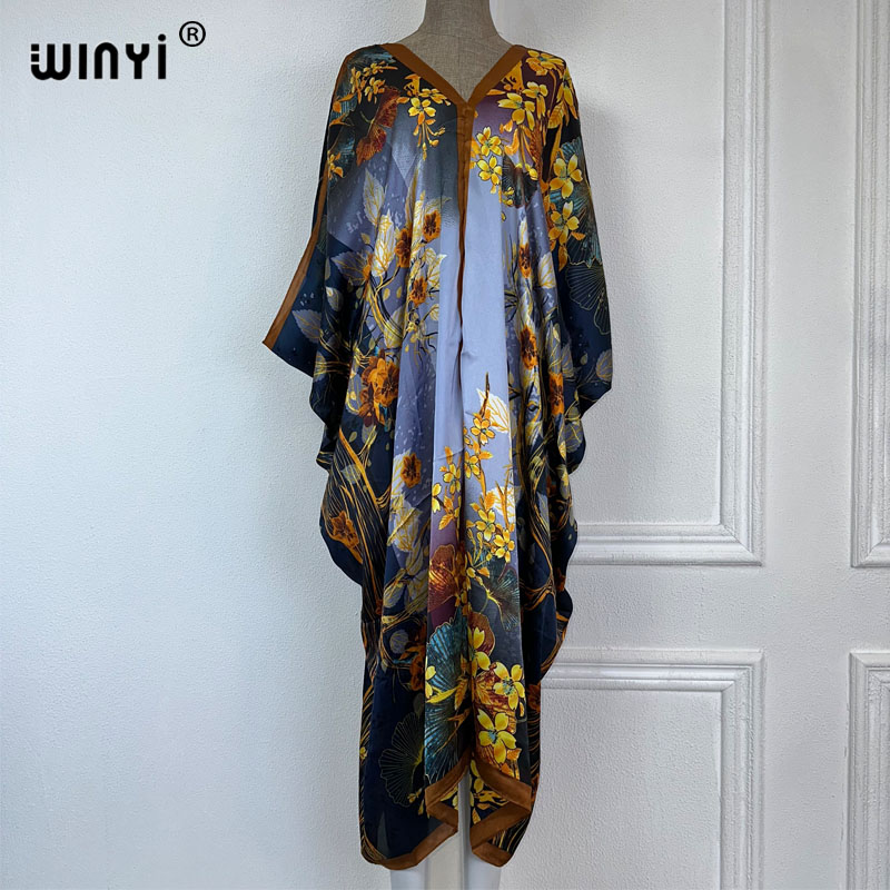 WINYI 2023 Vestido Longo Maxi  - Boho Summer Beach Maxi Dress avaliação e preço