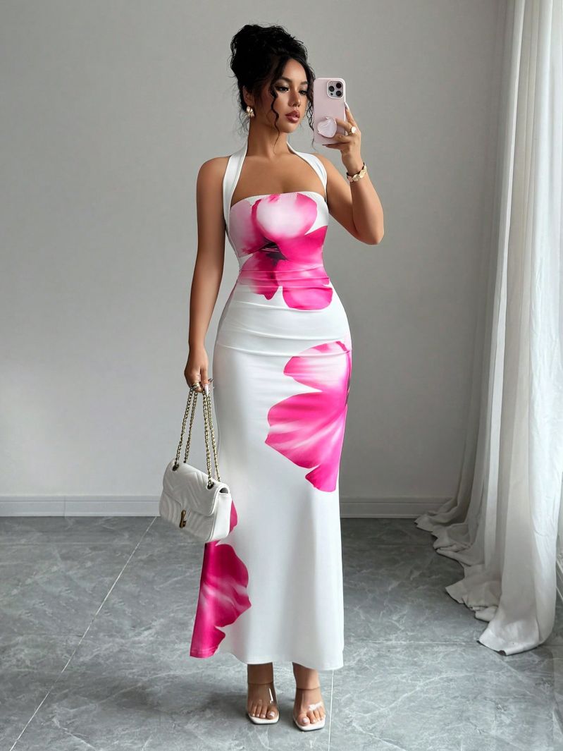 Vestido Longo Sem Alças com Ci - French Vintage Floral Midi Dress avaliação e preço