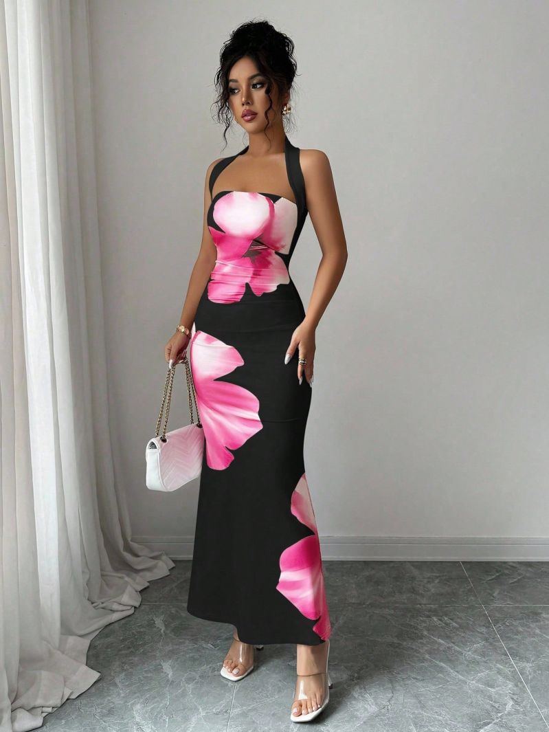 Vestido Longo Sem Alças com Ci - French Vintage Floral Midi Dress avaliação e preço