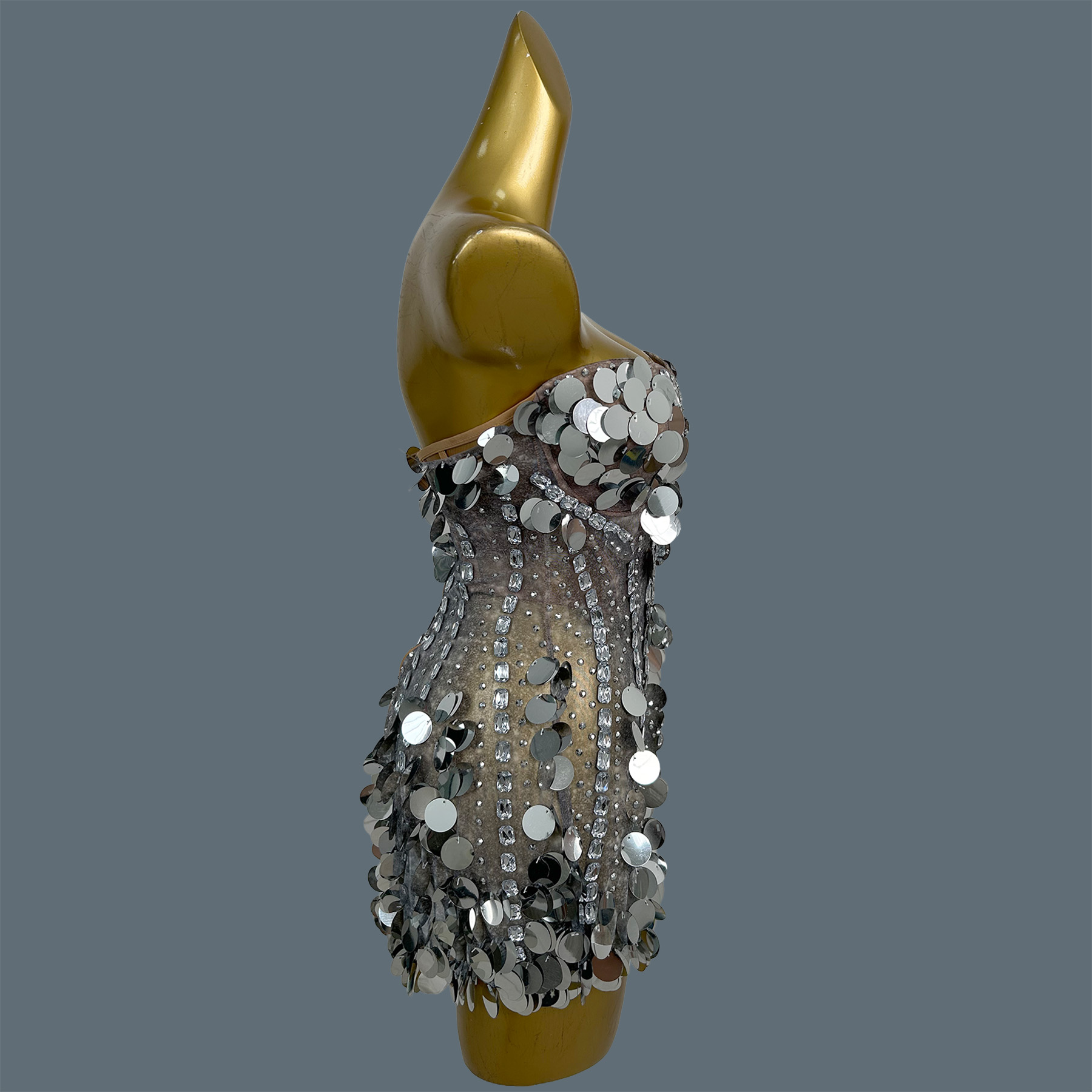 Vestido Mini Sem Alças com Bri - Sparkly Rhinestone Club Party Dress avaliação e preço