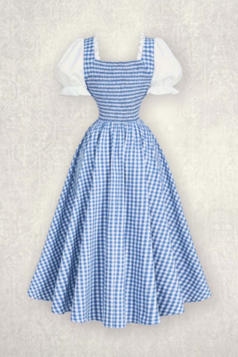 Vestido feminino fashion azul  - French Vintage Floral Midi Dress avaliação e preço